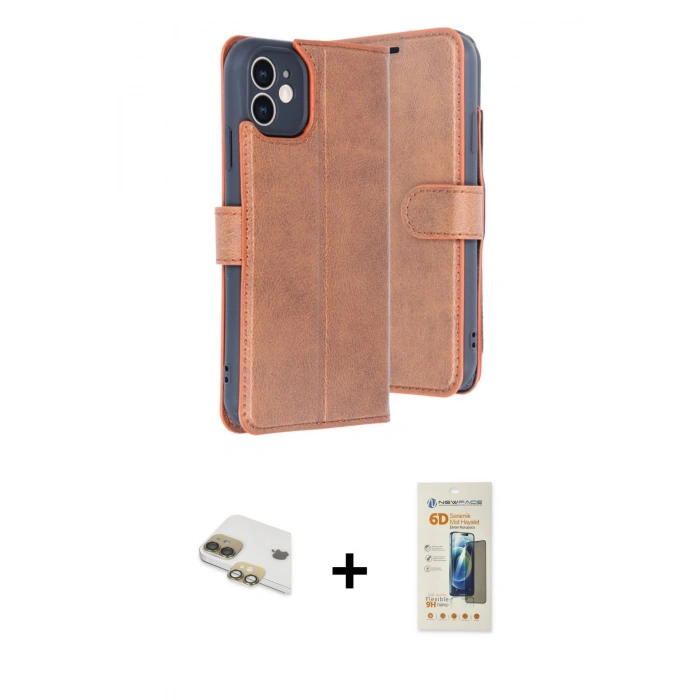 MARSİLYAN™- iPhone 11 Kılıf Siluet Işık Serisi - Siyah 6D Mat Seramik Hayalet Nano Ekran Koruyucu + Pers Alüminyum Kamera Lens - GD
