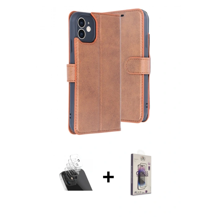 MARSİLYAN™- iPhone 11 Kılıf Siluet Işık Serisi - Siyah Bilvis 3D Cam Ekran Koruyucu + Kamera Lens Koruma Cam - SF