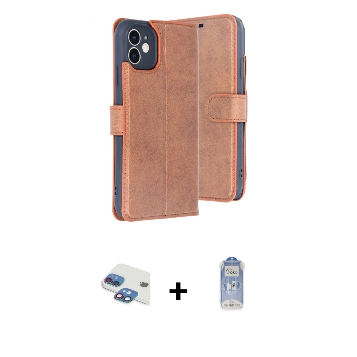 MARSİLYAN™- iPhone 11 Kılıf Siluet Işık Serisi - Siyah Joko Magic 5D Cam + Pers Alüminyum Kamera Lens - GI