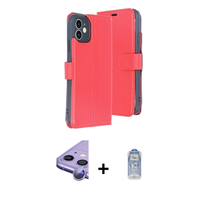 MARSİLYAN™- iPhone 11 Kılıf Siluet Işık Serisi - Siyah Joko Magic 5D Cam + Raze Metal Kamera Lens - MR