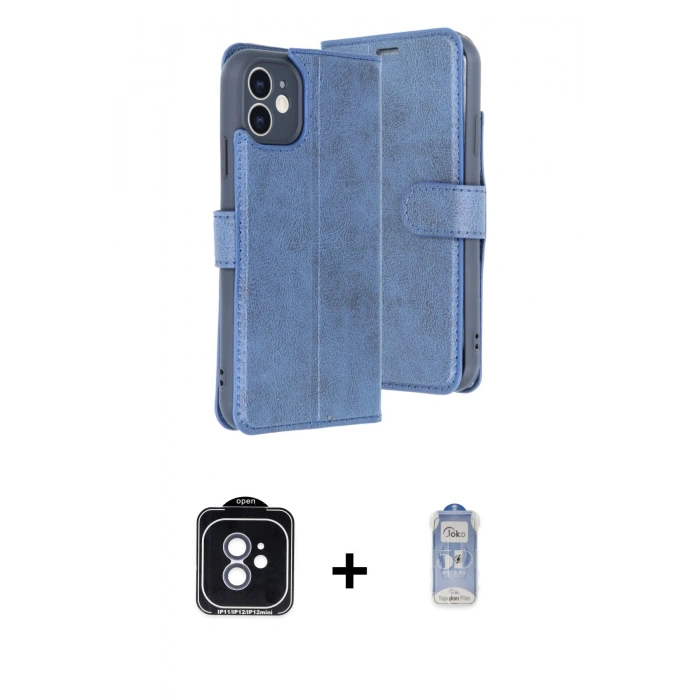 MARSİLYAN™- iPhone 11 Kılıf Siluet Işık Serisi - Siyah Joko Magic 5D Cam + PVD Metal Kamera Lens - MI