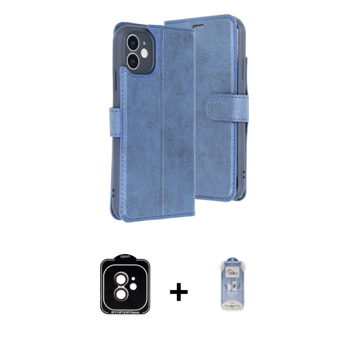 MARSİLYAN™- iPhone 11 Kılıf Siluet Işık Serisi - Siyah Joko Magic 5D Cam + PVD Metal Kamera Lens - TU