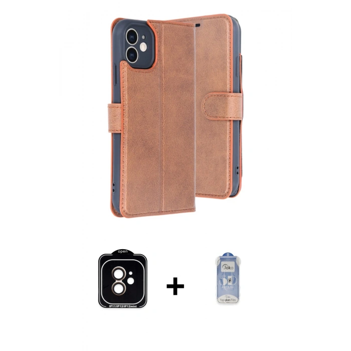 MARSİLYAN™- iPhone 11 Kılıf Siluet Işık Serisi - Siyah Joko Magic 5D Cam + PVD Metal Kamera Lens - TU