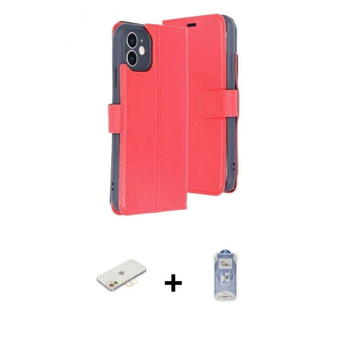 MARSİLYAN™- iPhone 11 Kılıf Siluet Işık Serisi - Siyah Joko Magic 5D Cam + Renkli Kamera Lens Koruma Cam - SI