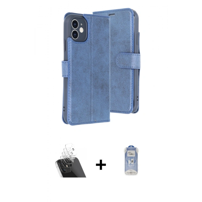 MARSİLYAN™- iPhone 11 Kılıf Siluet Işık Serisi - Siyah Joko Magic 5D Cam + Kamera Lens Koruma Cam - SF