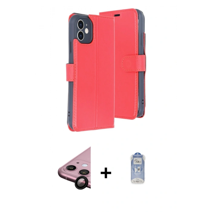 MARSİLYAN™- iPhone 11 Kılıf Siluet Işık Serisi - Siyah Joko Magic 5D Cam + Raze Metal Kamera Lens - SH