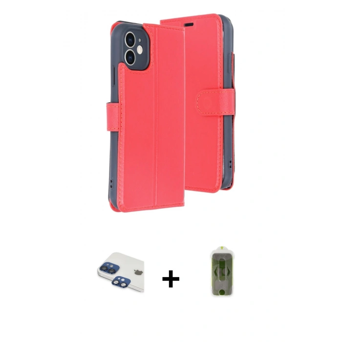 MARSİLYAN™- iPhone 11 Kılıf Siluet Işık Serisi - Siyah Joko Magic 5D Hayalet Cam + Lacivert Pers Alüminyum Kamera Lens