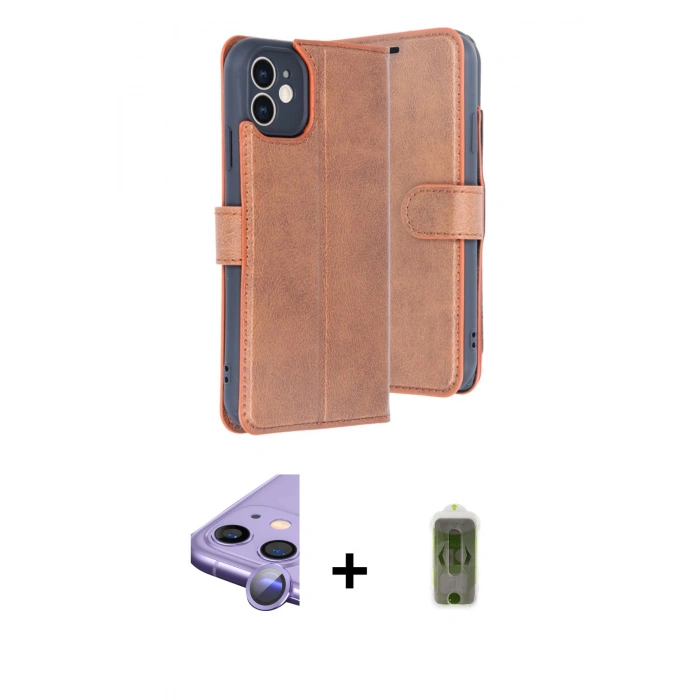 MARSİLYAN™- iPhone 11 Kılıf Siluet Işık Serisi - Siyah Joko Magic 5D Hayalet Cam + Raze Metal Kamera Lens - MR