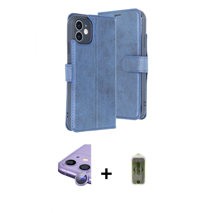 MARSİLYAN™- iPhone 11 Kılıf Siluet Işık Serisi - Siyah Joko Magic 5D Hayalet Cam + Raze Metal Kamera Lens - MR