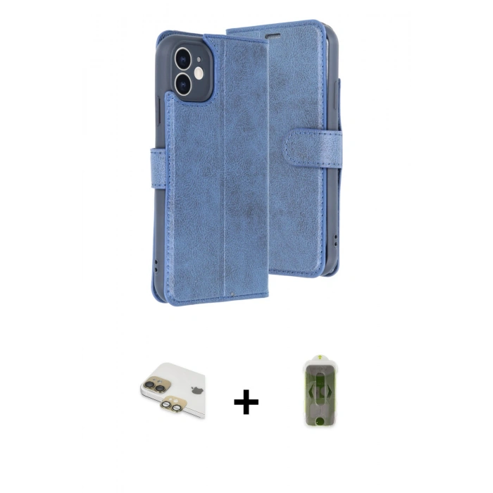 MARSİLYAN™- iPhone 11 Kılıf Siluet Işık Serisi - Siyah Joko Magic 5D Hayalet Cam + Pers Alüminyum Kamera Lens - GD