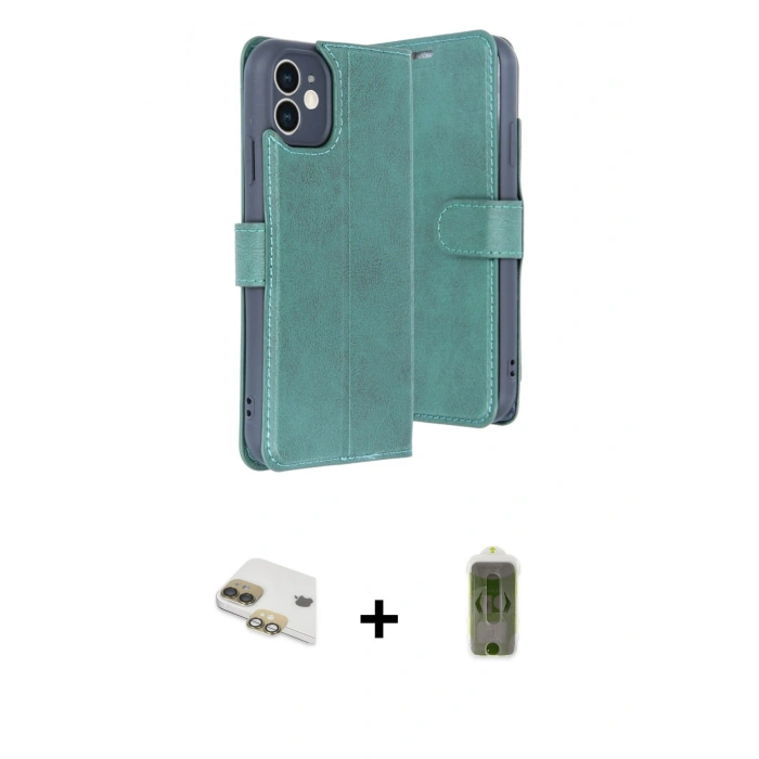 MARSİLYAN™- iPhone 11 Kılıf Siluet Işık Serisi - Siyah Joko Magic 5D Hayalet Cam + Pers Alüminyum Kamera Lens - GD