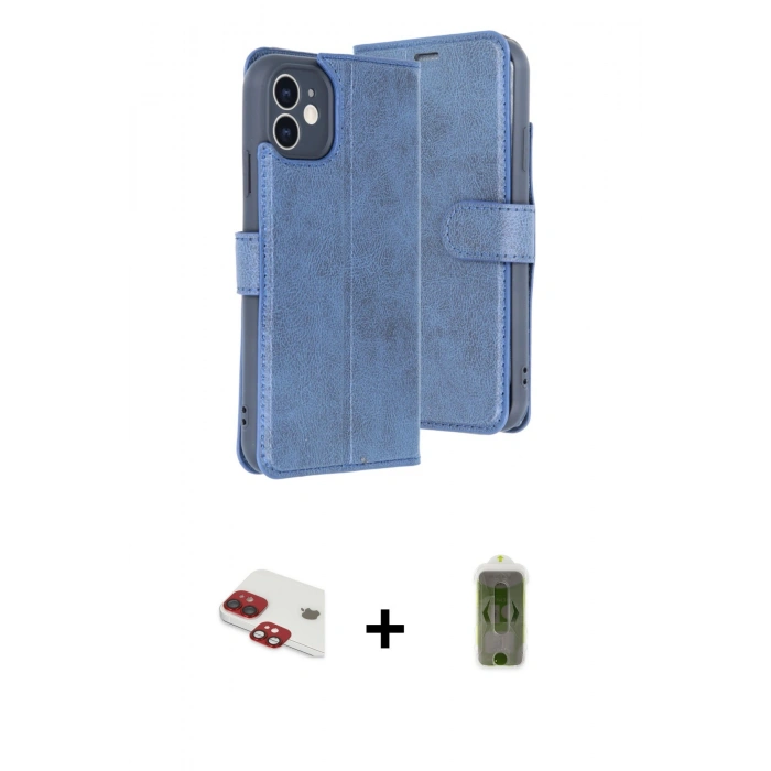MARSİLYAN™- iPhone 11 Kılıf Siluet Işık Serisi - Siyah Joko Magic 5D Hayalet Cam + Pers Alüminyum Kamera Lens - KI