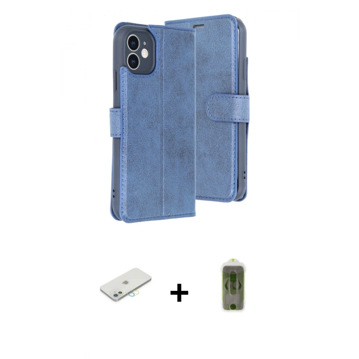 MARSİLYAN™- iPhone 11 Kılıf Siluet Işık Serisi - Siyah Joko Magic 5D Hayalet Cam + Renkli Kamera Lens Koruma Cam - SI