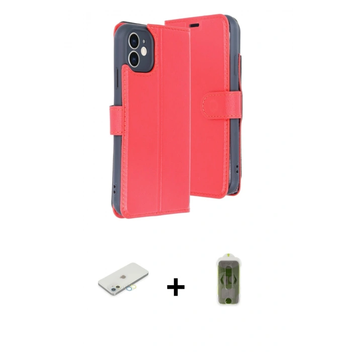 MARSİLYAN™- iPhone 11 Kılıf Siluet Işık Serisi - Siyah Joko Magic 5D Hayalet Cam + Renkli Kamera Lens Koruma Cam - SI