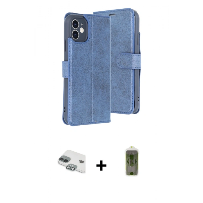 MARSİLYAN™- iPhone 11 Kılıf Siluet Işık Serisi - Siyah Joko Magic 5D Hayalet Cam + Pers Alüminyum Kamera Lens - YL