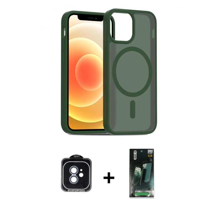 MARSİLYAN™- iPhone 11 Kılıf Siluet Minimal Prime - Şeffaf 360 Full Body Arka Koruyucu + PVD Metal Kamera Lens - MI