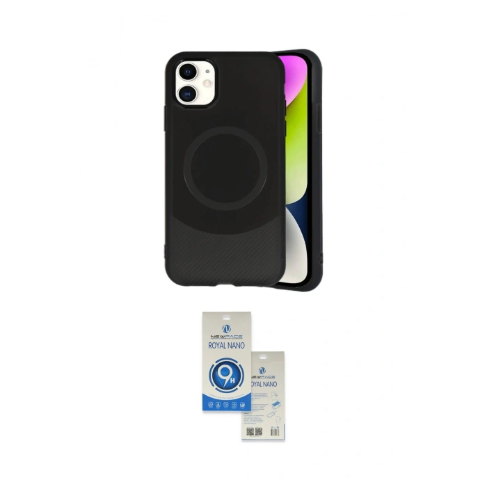 MARSİLYAN™- iPhone 11 Kılıf Ufuk Serisi - Şeffaf Royal Nano Ekran Koruyucu
