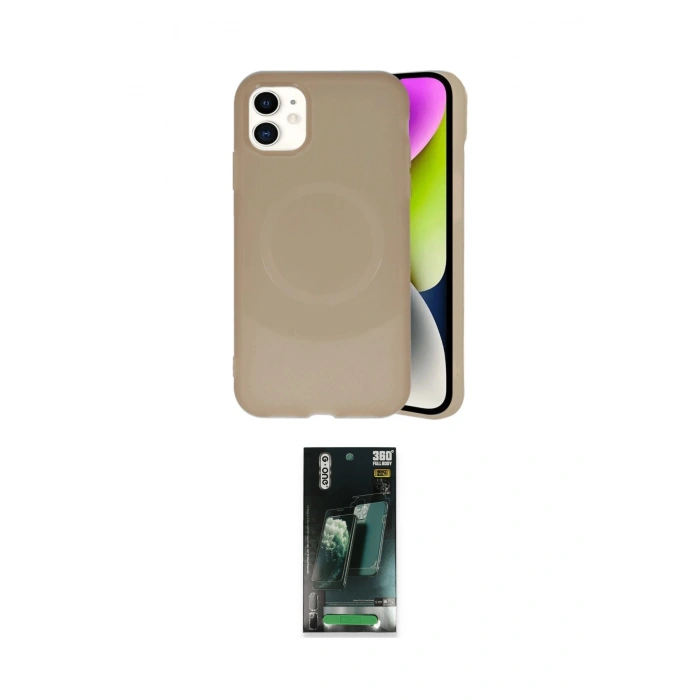 MARSİLYAN™- iPhone 11 Kılıf Ufuk Serisi - Siyah 360 Mat Full Body Arka Koruyucu
