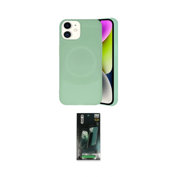 MARSİLYAN™- iPhone 11 Kılıf Ufuk Serisi - Siyah 360 Mat Full Body Arka Koruyucu