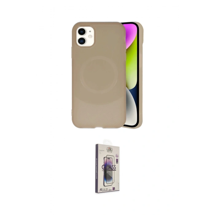 MARSİLYAN™- iPhone 11 Kılıf Ufuk Serisi - Siyah Bilvis 3D Cam Ekran Koruyucu