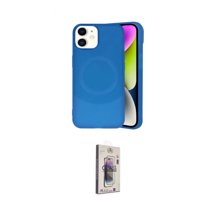 MARSİLYAN™- iPhone 11 Kılıf Ufuk Serisi - Siyah Bilvis 3D Cam Ekran Koruyucu