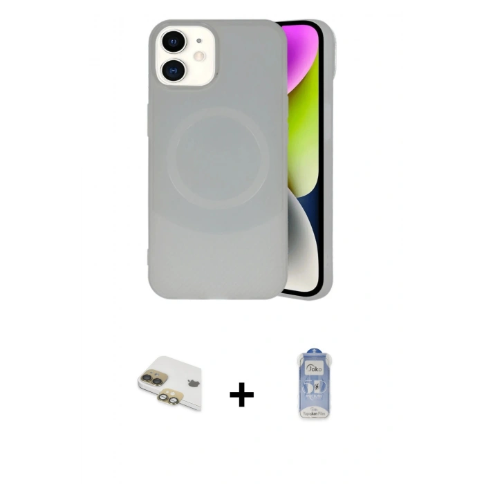 MARSİLYAN™- iPhone 11 Kılıf Ufuk Serisi - Siyah Joko Magic 5D Cam + Pers Alüminyum Kamera Lens - GD