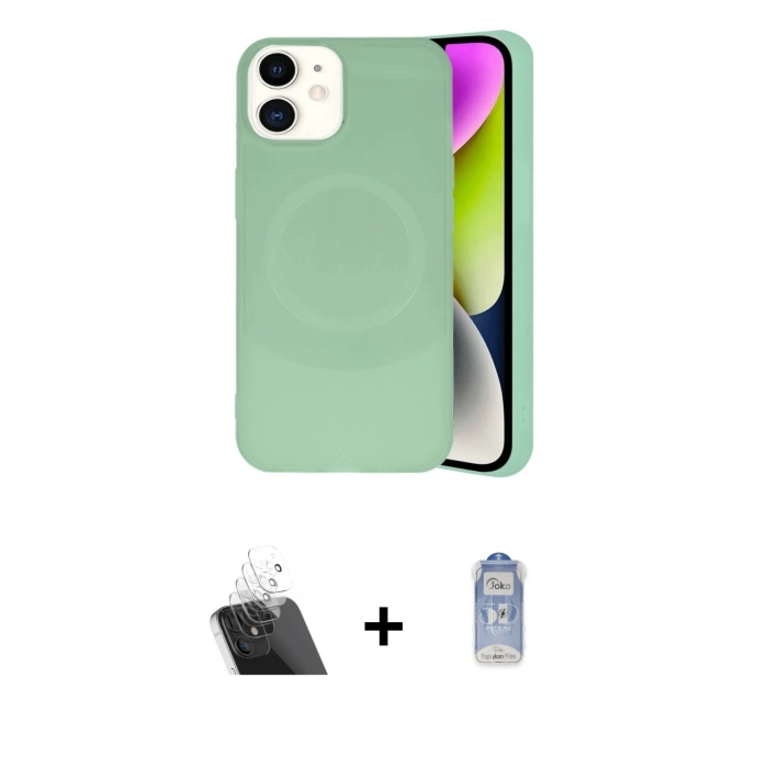 MARSİLYAN™- iPhone 11 Kılıf Ufuk Serisi - Siyah Joko Magic 5D Cam + Kamera Lens Koruma Cam - SF