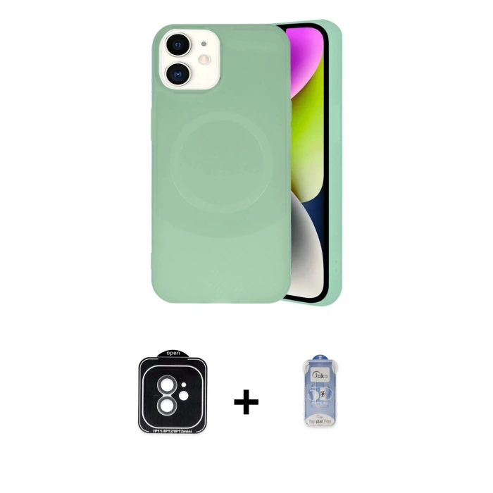 MARSİLYAN™- iPhone 11 Kılıf Ufuk Serisi - Siyah Joko Magic 5D Cam + PVD Metal Kamera Lens - YL