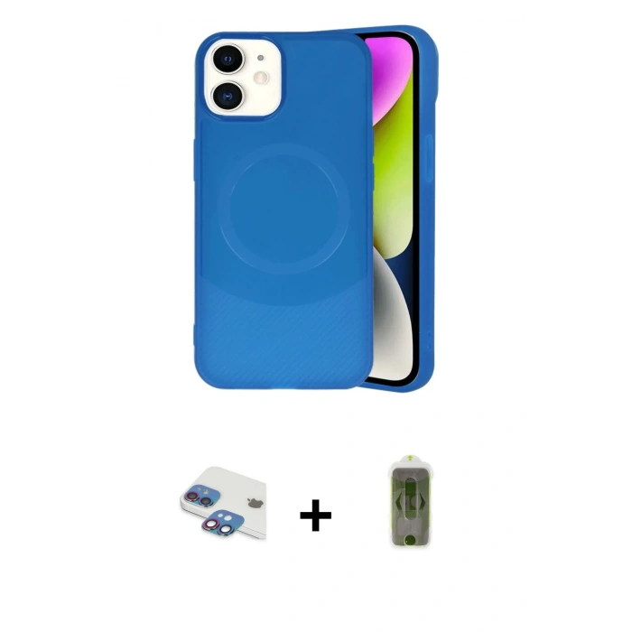 MARSİLYAN™- iPhone 11 Kılıf Ufuk Serisi - Siyah Joko Magic 5D Hayalet Cam + Pers Alüminyum Kamera Lens - GI