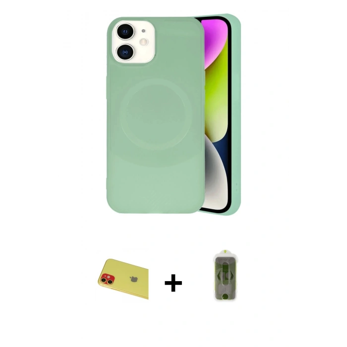 MARSİLYAN™- iPhone 11 Kılıf Ufuk Serisi - Siyah Joko Magic 5D Hayalet Cam + Rainbow Kamera Lens Koruma Cam - KI