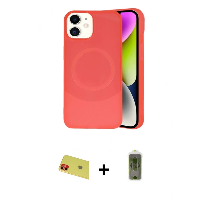 MARSİLYAN™- iPhone 11 Kılıf Ufuk Serisi - Siyah Joko Magic 5D Hayalet Cam + Rainbow Kamera Lens Koruma Cam - KI