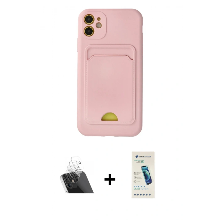 MARSİLYAN™- iPhone 11 Kılıf Vadi Çizgi Prime - Şeffaf Pasifik Cam Ekran Koruyucu + Kamera Lens Koruma Cam - SF