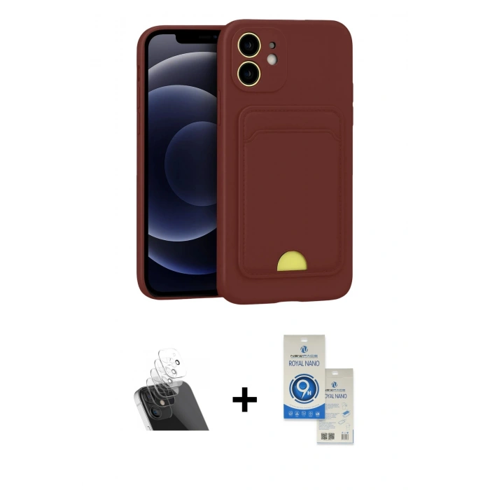 MARSİLYAN™- iPhone 11 Kılıf Vadi Çizgi Prime - Şeffaf Royal Nano Ekran Koruyucu + Kamera Lens Koruma Cam - SF