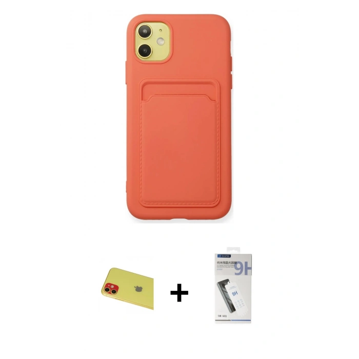 MARSİLYAN™- iPhone 11 Kılıf Vadi Çizgi Prime - Şeffaf Uv Polymer Nano Ekran Koruyucu + Rainbow Kamera Lens Koruma Cam - KI
