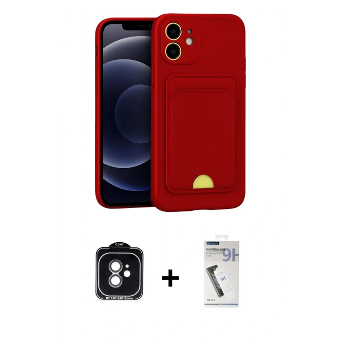 MARSİLYAN™- iPhone 11 Kılıf Vadi Çizgi Prime - Şeffaf Uv Polymer Nano Ekran Koruyucu + PVD Metal Kamera Lens - YL