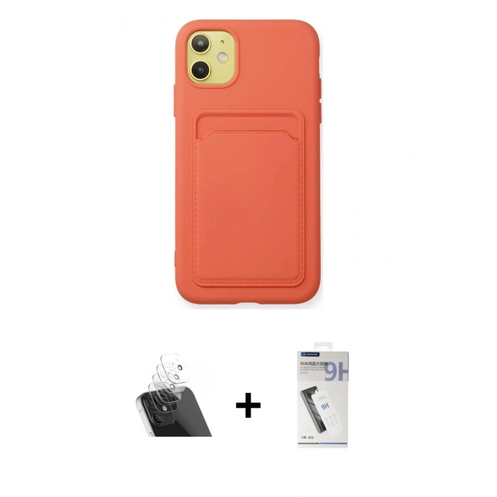 MARSİLYAN™- iPhone 11 Kılıf Vadi Çizgi Prime - Şeffaf Uv Polymer Nano Ekran Koruyucu + Kamera Lens Koruma Cam - SF