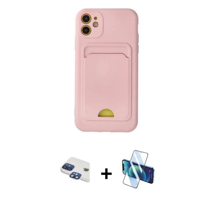 MARSİLYAN™- iPhone 11 Kılıf Vadi Çizgi Prime - Siyah 3D Antistatik Seramik Nano Ekran Koruyucu + Pers Alüminyum Kamera Lens - LT