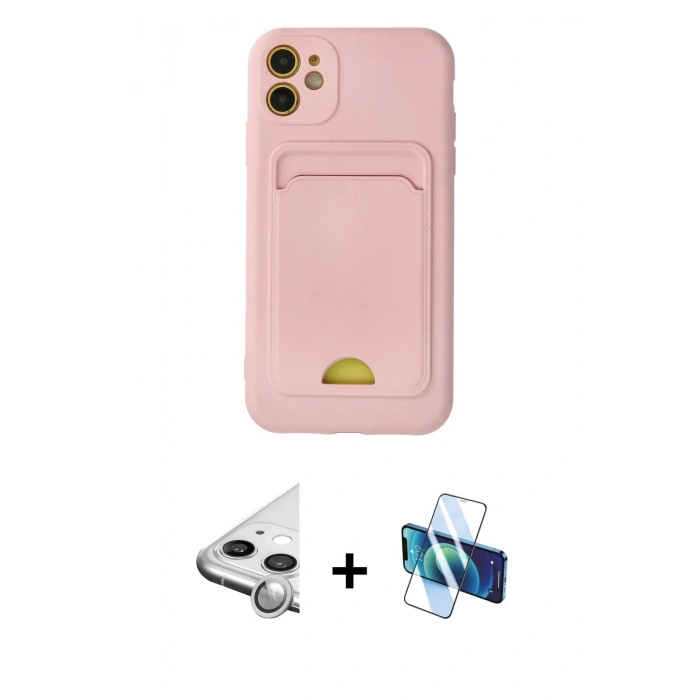 MARSİLYAN™- iPhone 11 Kılıf Vadi Çizgi Prime - Siyah 3D Antistatik Seramik Nano Ekran Koruyucu + Raze Metal Kamera Lens - GS