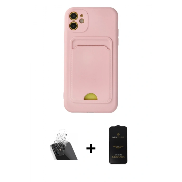 MARSİLYAN™- iPhone 11 Kılıf Vadi Çizgi Prime - Siyah 6D Antistatik Mat Seramik Hayalet Nano Ekran Koruyucu + Kamera Lens Koruma Cam - SF