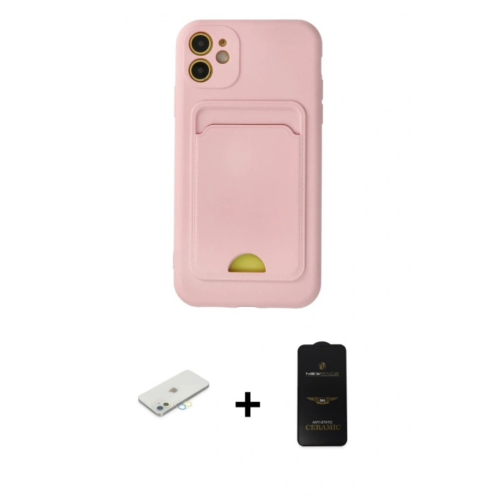 MARSİLYAN™- iPhone 11 Kılıf Vadi Çizgi Prime - Siyah 6D Antistatik Mat Seramik Hayalet Nano Ekran Koruyucu + Renkli Kamera Lens Koruma Cam - SI