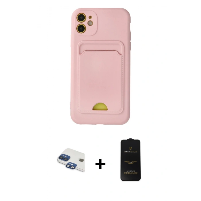 MARSİLYAN™- iPhone 11 Kılıf Vadi Çizgi Prime - Siyah 6D Antistatik Mat Seramik Hayalet Nano Ekran Koruyucu + Pers Alüminyum Kamera Lens - LT