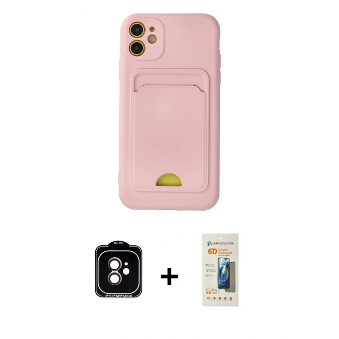MARSİLYAN™- iPhone 11 Kılıf Vadi Çizgi Prime - Siyah 6D Mat Seramik Hayalet Nano Ekran Koruyucu + PVD Metal Kamera Lens - TU
