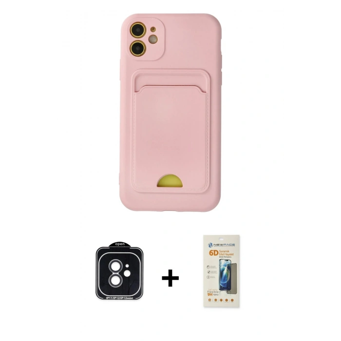 MARSİLYAN™- iPhone 11 Kılıf Vadi Çizgi Prime - Siyah 6D Mat Seramik Hayalet Nano Ekran Koruyucu + PVD Metal Kamera Lens - SH