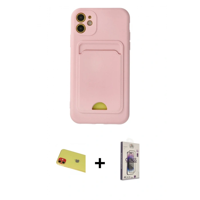 MARSİLYAN™- iPhone 11 Kılıf Vadi Çizgi Prime - Siyah Bilvis 3D Cam Ekran Koruyucu + Rainbow Kamera Lens Koruma Cam - KI