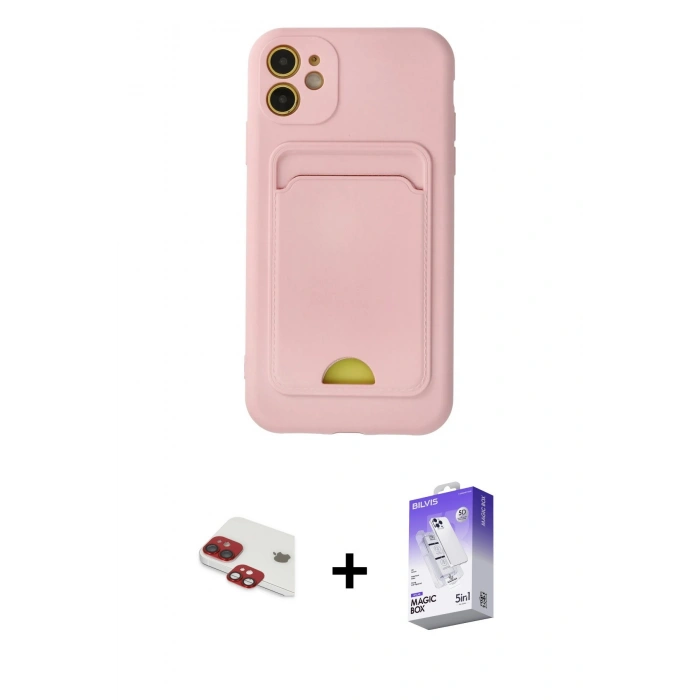 MARSİLYAN™- iPhone 11 Kılıf Vadi Çizgi Prime - Siyah Bilvis 5in1 3D Magic Cam Ekran Koruyucu + Pers Alüminyum Kamera Lens - KI
