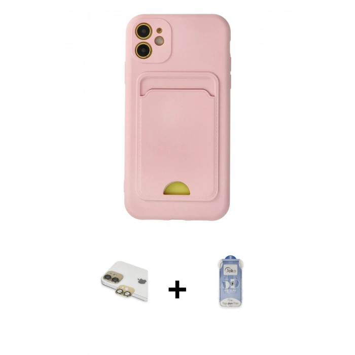 MARSİLYAN™- iPhone 11 Kılıf Vadi Çizgi Prime - Siyah Joko Magic 5D Cam + Pers Alüminyum Kamera Lens - GD