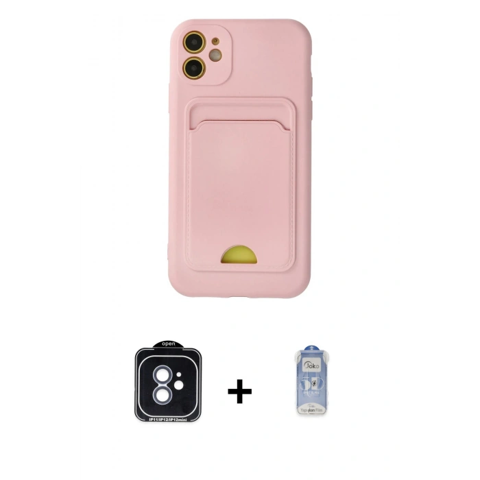 MARSİLYAN™- iPhone 11 Kılıf Vadi Çizgi Prime - Siyah Joko Magic 5D Cam + PVD Metal Kamera Lens - MI