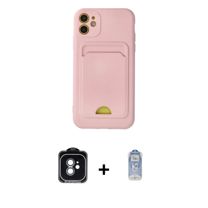 MARSİLYAN™- iPhone 11 Kılıf Vadi Çizgi Prime - Siyah Joko Magic 5D Cam + PVD Metal Kamera Lens - YL