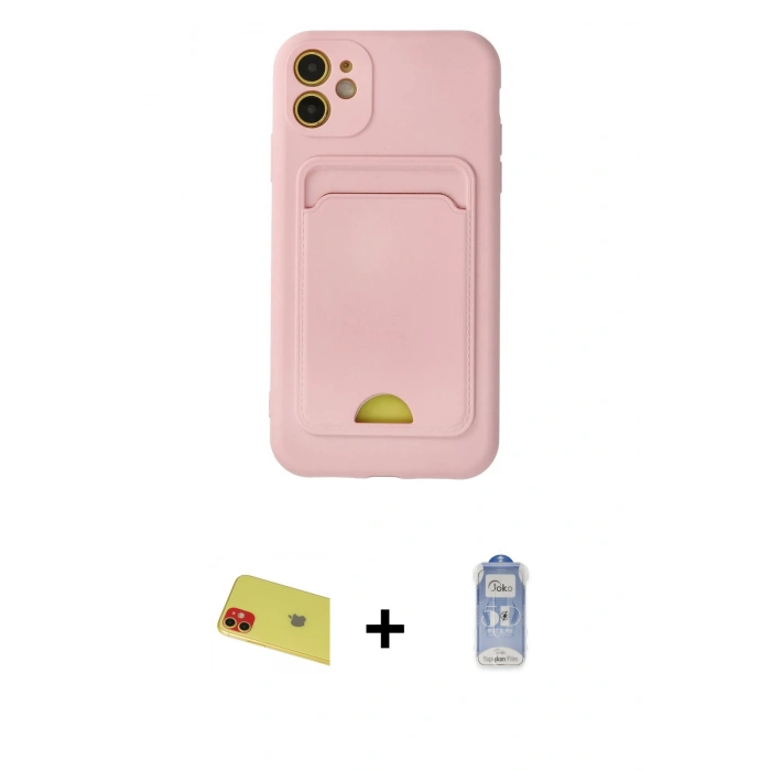 MARSİLYAN™- iPhone 11 Kılıf Vadi Çizgi Prime - Siyah Joko Magic 5D Cam + Rainbow Kamera Lens Koruma Cam - KI