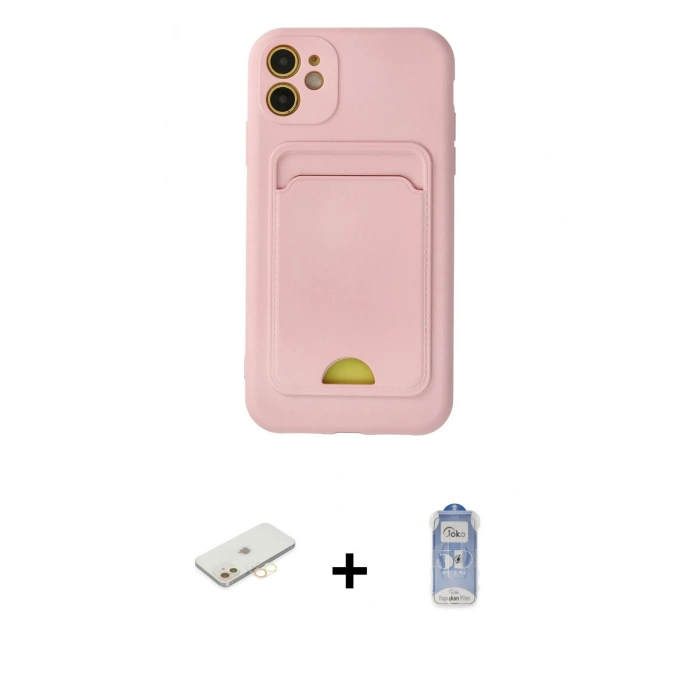MARSİLYAN™- iPhone 11 Kılıf Vadi Çizgi Prime - Siyah Joko Magic 5D Cam + Renkli Kamera Lens Koruma Cam - SI
